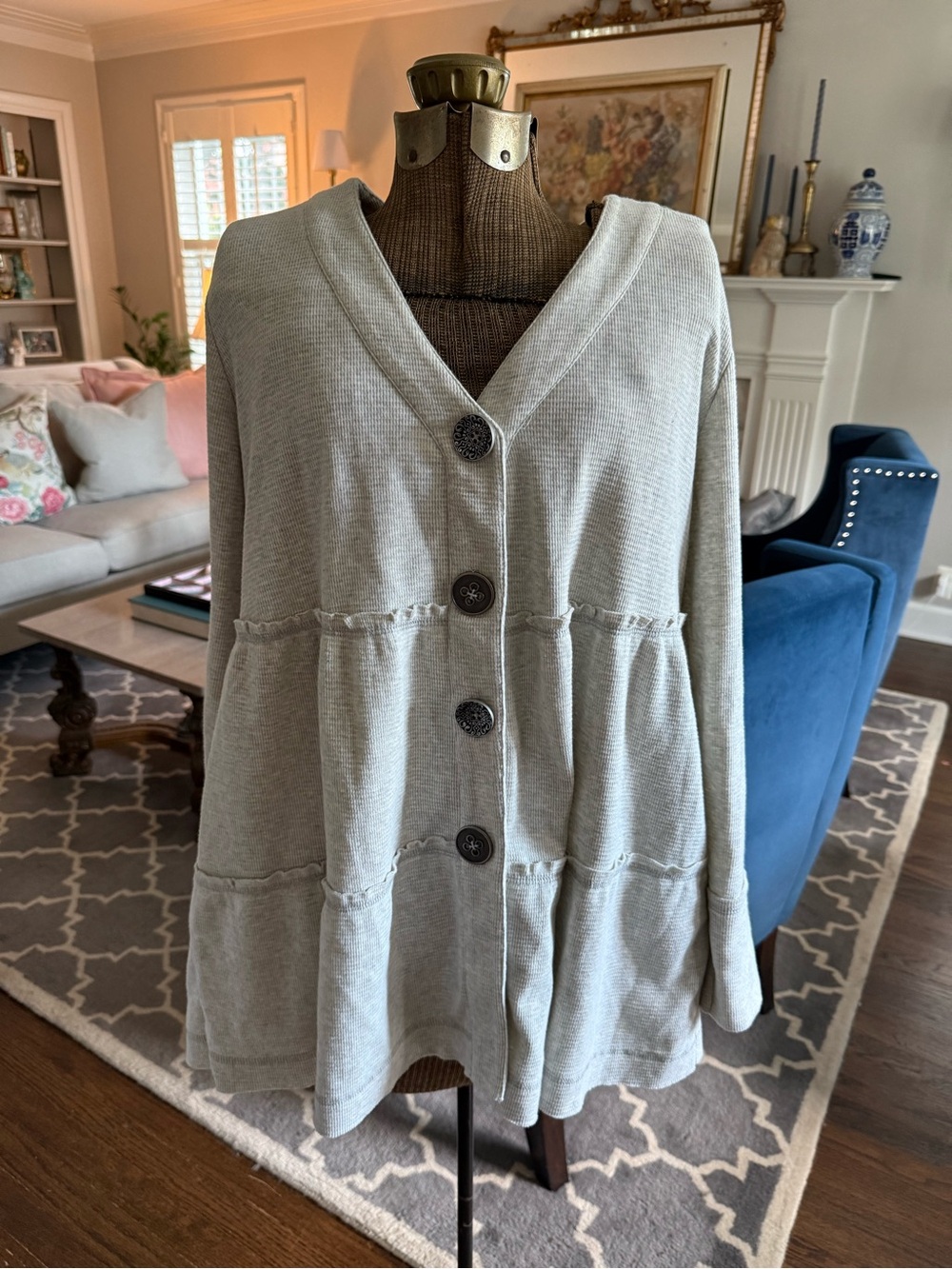 neon buddha heather grey cardigan jacket cardigan signature boho-inspired S